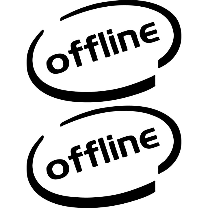 Offline Stickers – Digital Detox Funny Decals (2-Pack)