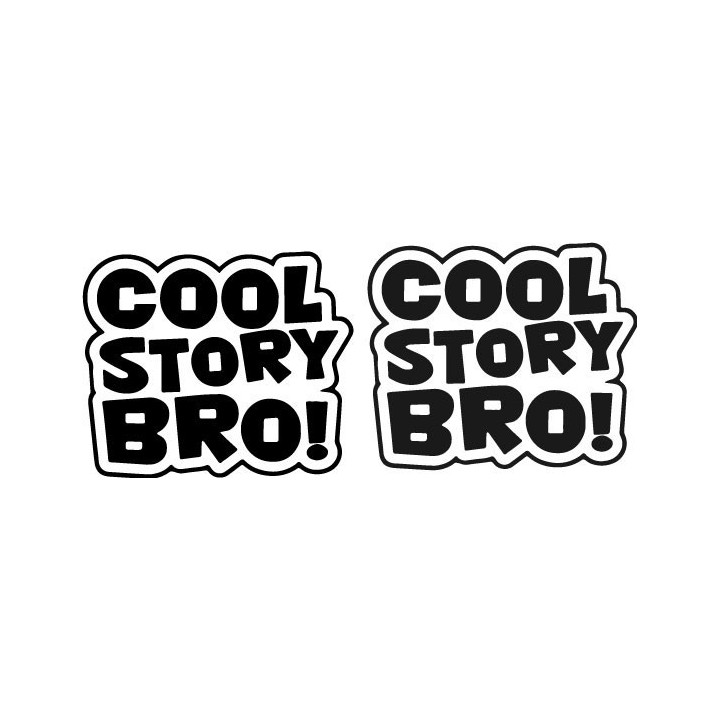 Cool Story Bro Stickers – Funny Meme Decals (2-Pack)