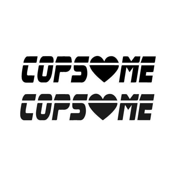 Cops Love Me Stickers – Funny Car & Bike Decals (2-Pack)