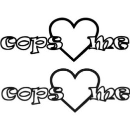 Cops Love Me Stickers – Funny Car Decals (2-Pack)