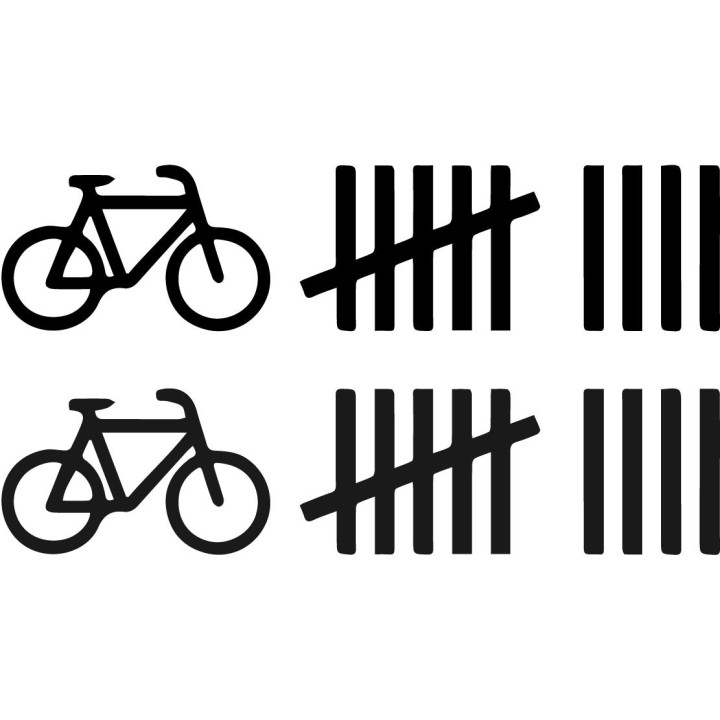 Cyclists Hit Count Stickers – Dark Humour Bumper Decals (2-Pack)