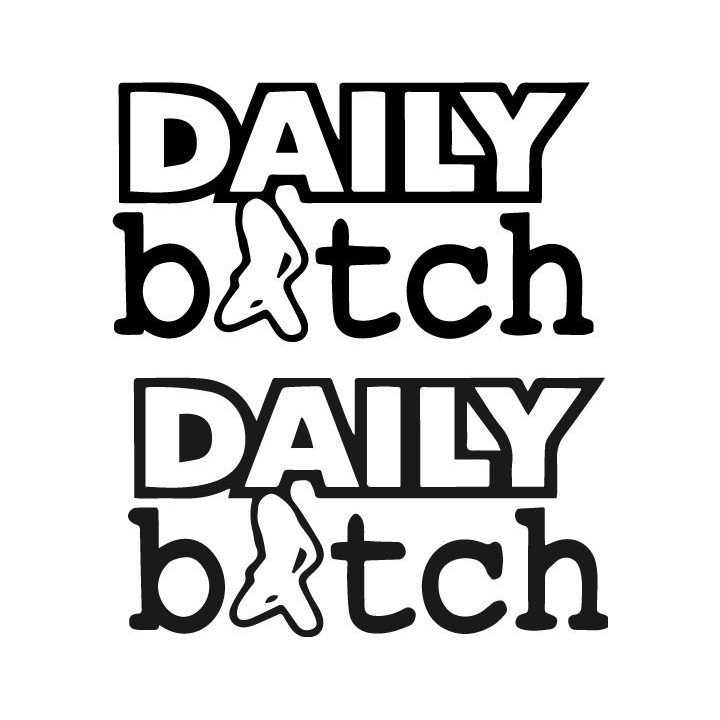 Daily Bitch Stickers – Funny Car Decals (2-Pack)