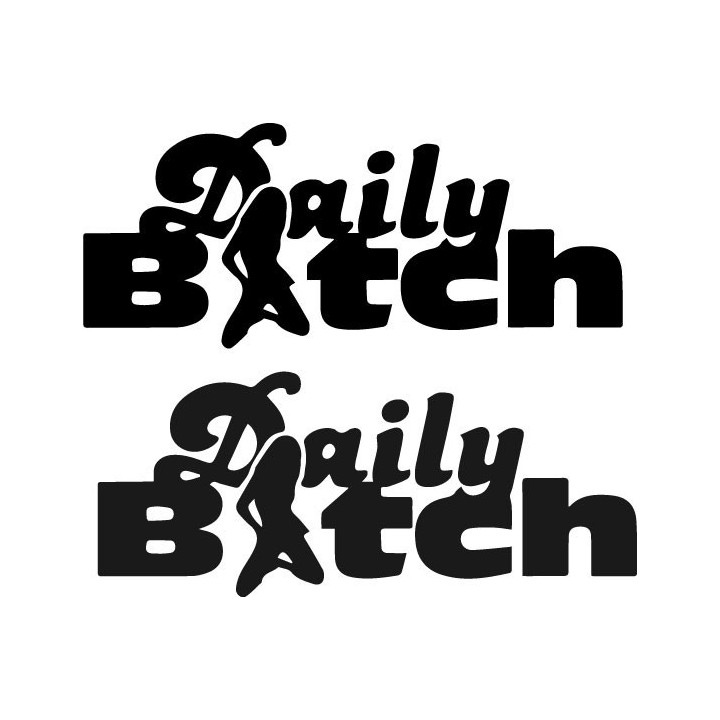 Daily Bitch Funny Stickers – Car Laptop Decals (2-Pack)