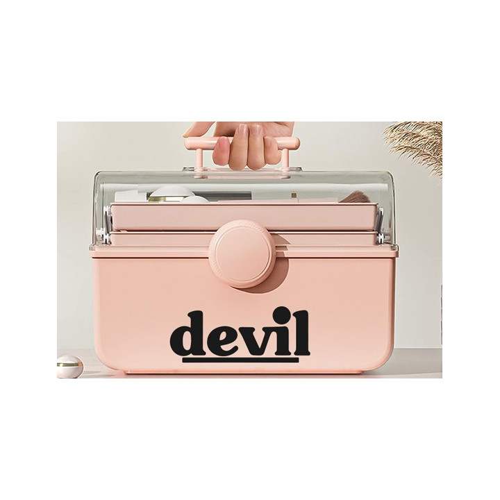 Devil Text Stickers – Dark Aesthetic Decals (2-Pack)