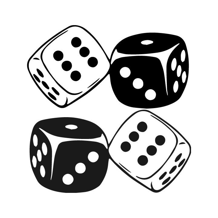 Dice Stickers – Board Game RPG D&D Gaming Decals (2-Pack)
