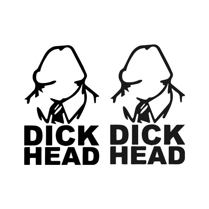 Dick Head Funny Stickers – Rude Novelty Decals (2-Pack)