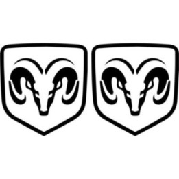 Dodge Ram Logo Stickers – Challenger Charger Mopar Decals (2-Pack)