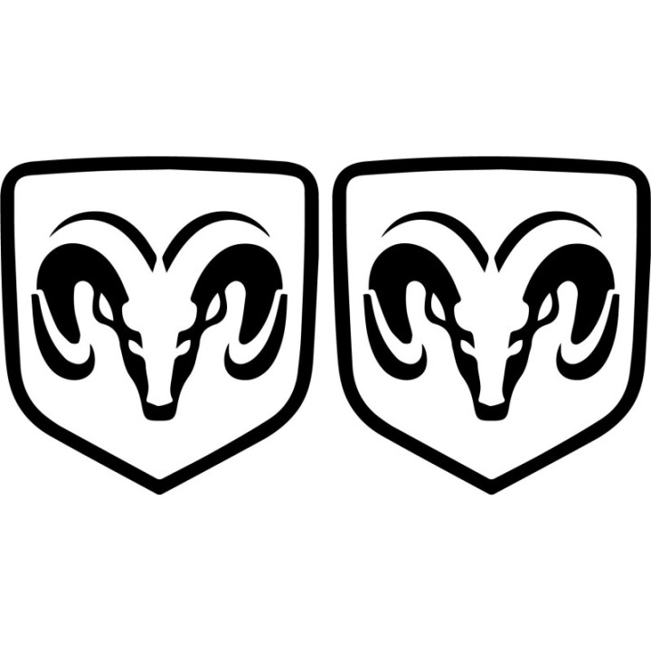 Dodge Ram Logo Stickers – Challenger Charger Mopar Decals (2-Pack)