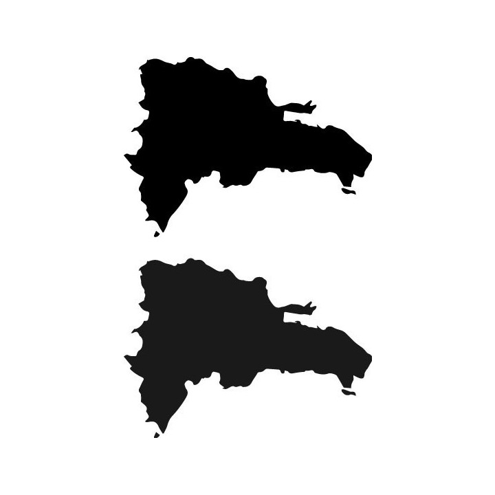 Buy Dominicaanse Republiek Map Decal Sticker Online