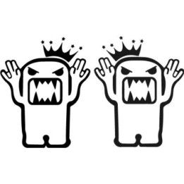 Domo King Monster Stickers – Evil JDM Crown Decals (2-Pack)