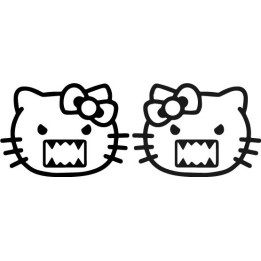 Hello Kitty Domo Stickers – Sanrio JDM Decals (2-Pack)
