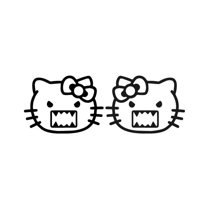 Hello Kitty Domo Stickers – Sanrio JDM Decals (2-Pack)