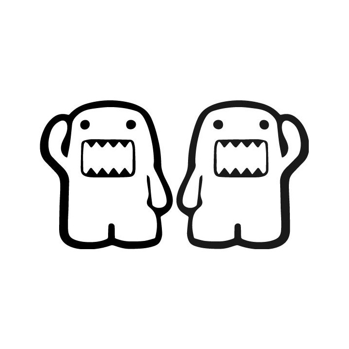 Domo Stickers – JDM Japanese Mascot Decals (2-Pack)