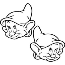 Dopey Stickers – Snow White Seven Dwarfs Decals (2-Pack)