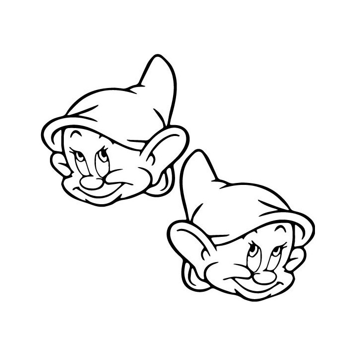 Dopey Stickers – Snow White Seven Dwarfs Decals (2-Pack)