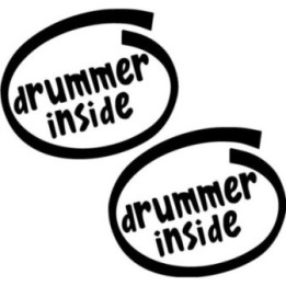 Drummer Inside Stickers – Musician Decals (2-Pack)