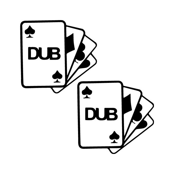 Buy Dub Playing Cards Decal Sticker Online