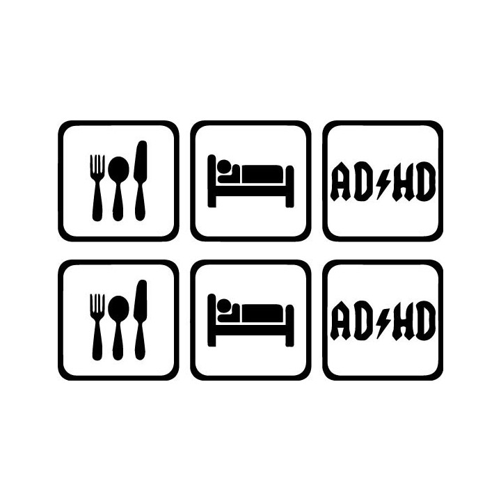 Eat Sleep ADHD Stickers – Neurodiversity Decals (2-Pack)