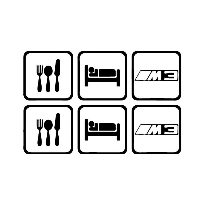 Buy Eat Sleep Bmw M3 Decal Sticker Online