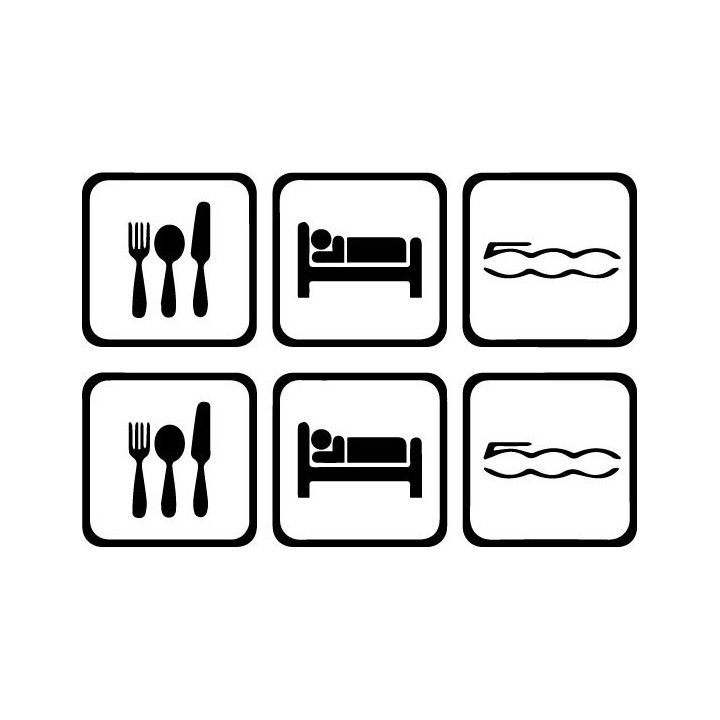 Buy Eat Sleep Fiat 500 Decal Sticker Online