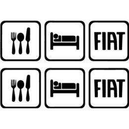 Buy Eat Sleep Fiat Decal Sticker Online