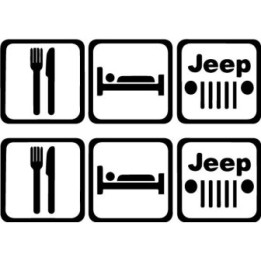 Buy Eat Sleep Jeep 2 Decal Sticker Online