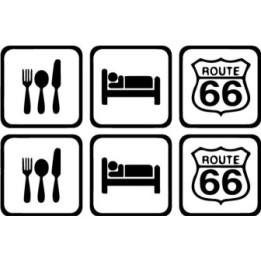 Buy Eat Sleep Route 66 Decal Sticker Online