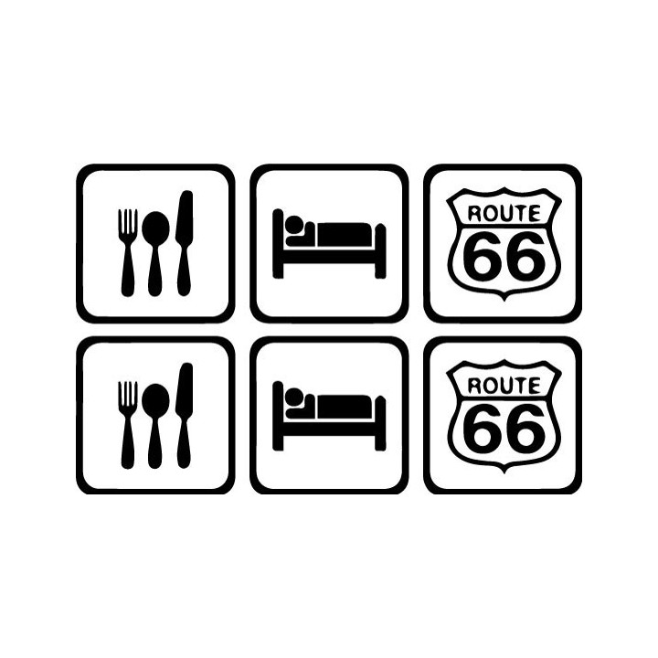 Buy Eat Sleep Route 66 Decal Sticker Online