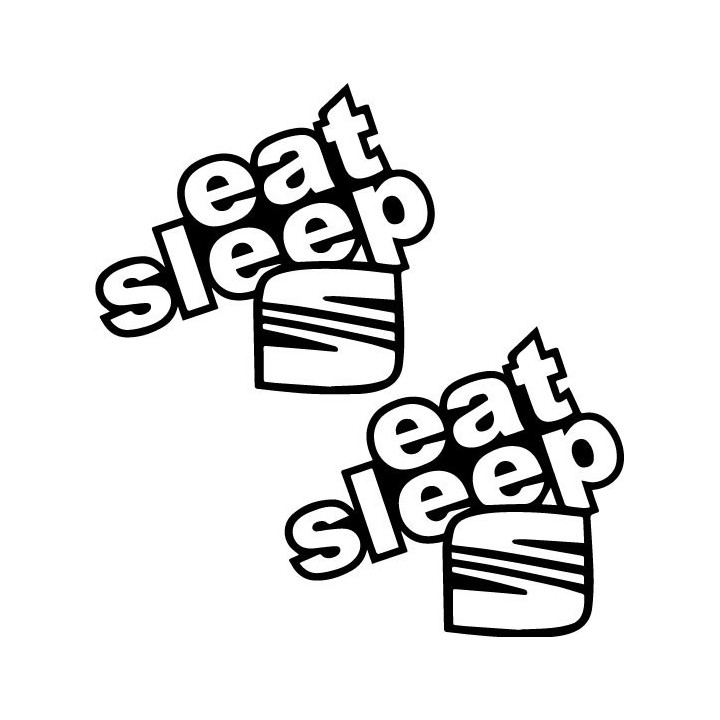 Buy Eat Sleep Seat 3 Decal Sticker Online
