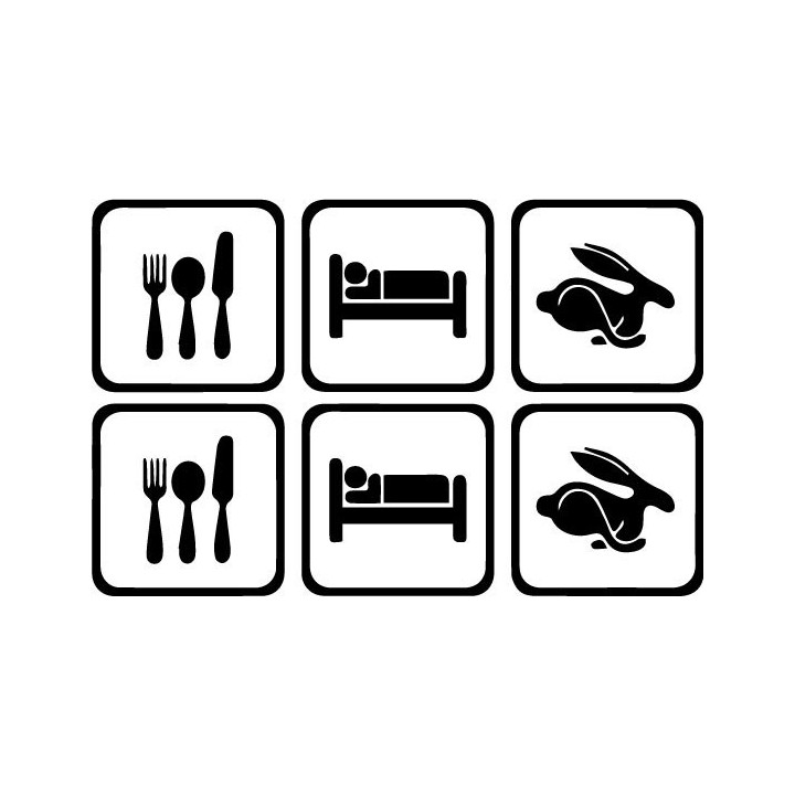 Buy Eat Sleep Volkwagen Rabbit Decal Sticker Online