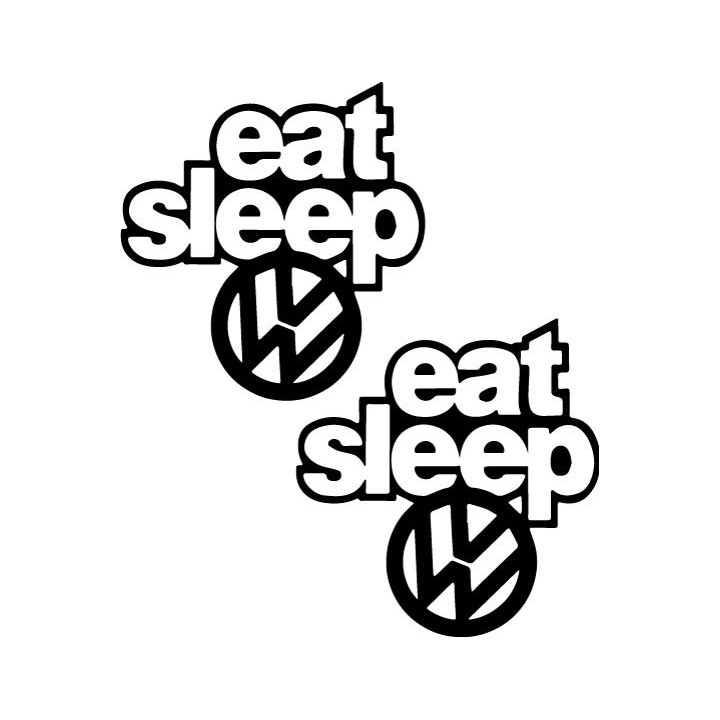 Buy Eat Sleep Vw 1 2 Decal Sticker Online