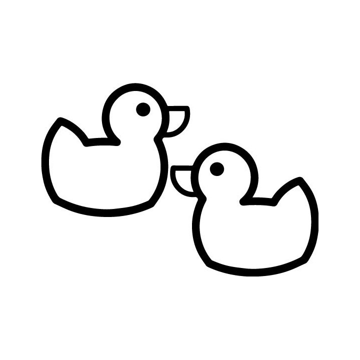 Duck Stickers – Rubber Duck Duckling Decals (2-Pack)