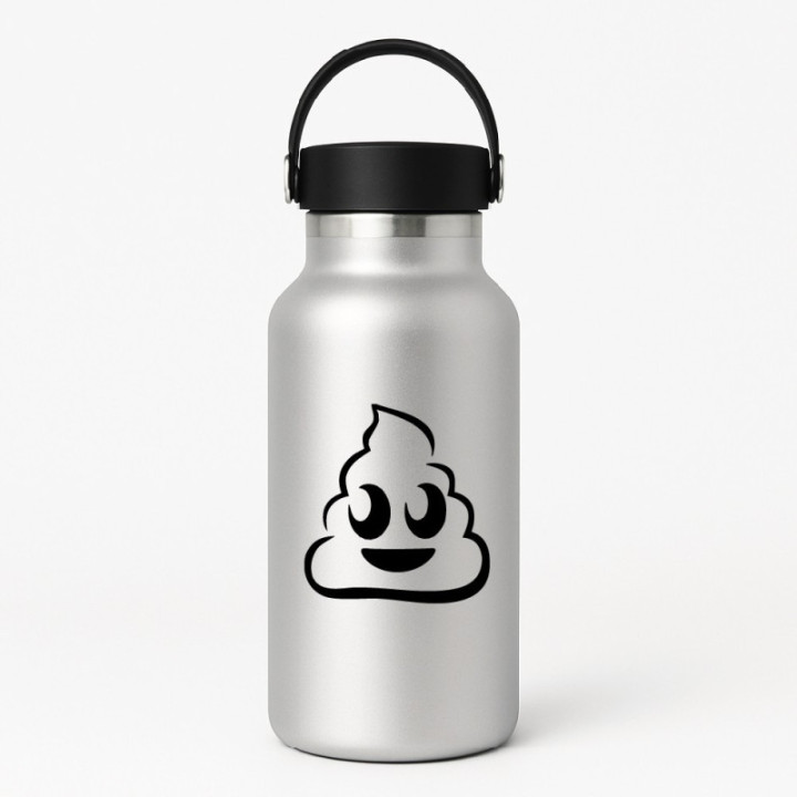 Poo Emoji Stickers – Funny Pile of Poo Smiley JDM Car Decals (2-Pack)