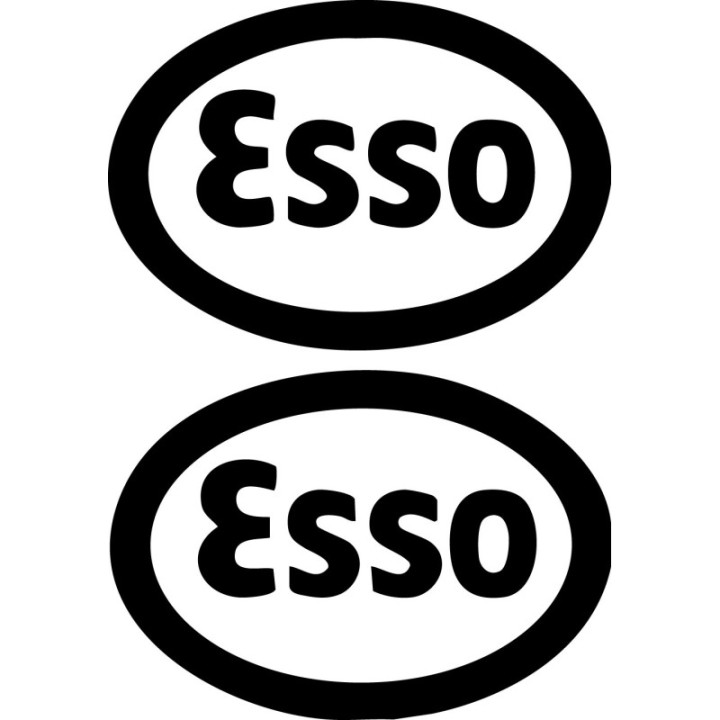 Esso Oil Stickers – Vintage Tiger Motorsport Livery Decals (2-Pack)