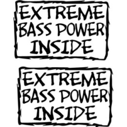 Buy Extreme Bass Power Inside Decal Sticker Online