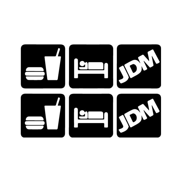 Buy Fast Food Sleep Jdm Decal Sticker Online