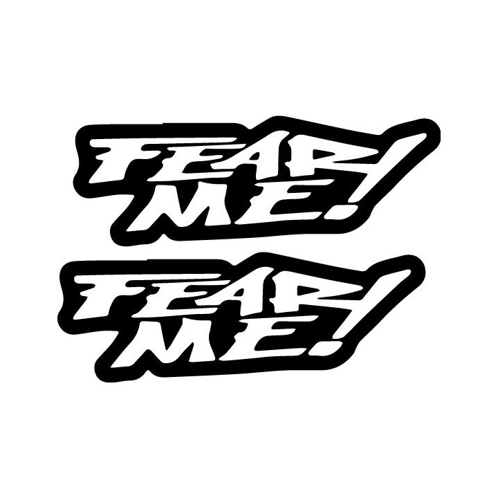 Fear Me Stickers – Gothic Slogan Vinyl Decals (2-Pack)