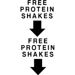 Free Protein Shakes Funny Gym Stickers (2-Pack)