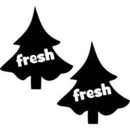 Fresh Pine Tree Air Freshener Stickers – Parody Decals (2-Pack)