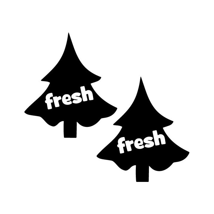 Fresh Pine Tree Air Freshener Stickers – Parody Decals (2-Pack)