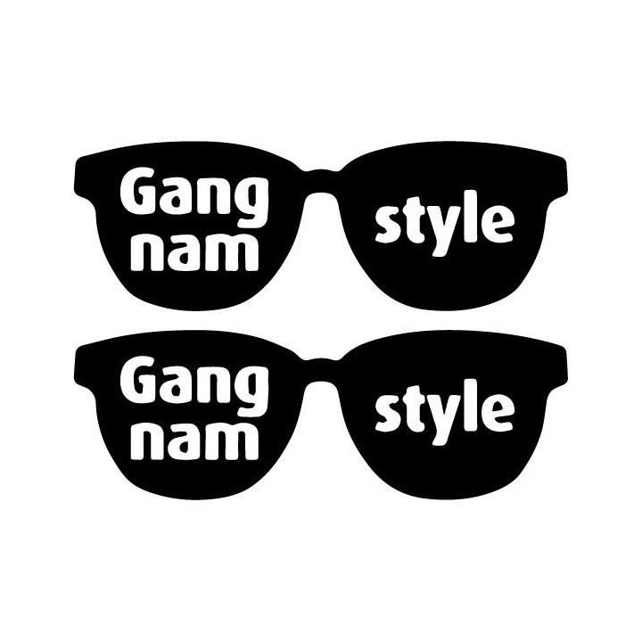 Gangnam Style Stickers – PSY K-Pop Sunglasses Decals (2-Pack)