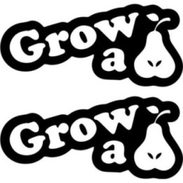 Grow A Pear Funny Stickers – Punny Slogan Decals (2-Pack)
