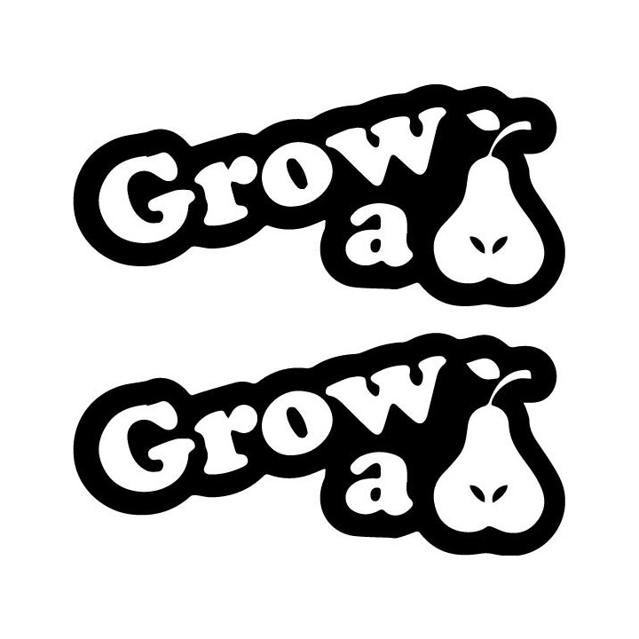Grow A Pear Funny Stickers – Punny Slogan Decals (2-Pack)