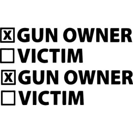 Gun Owner Not Victim Stickers – 2nd Amendment (2-Pack)