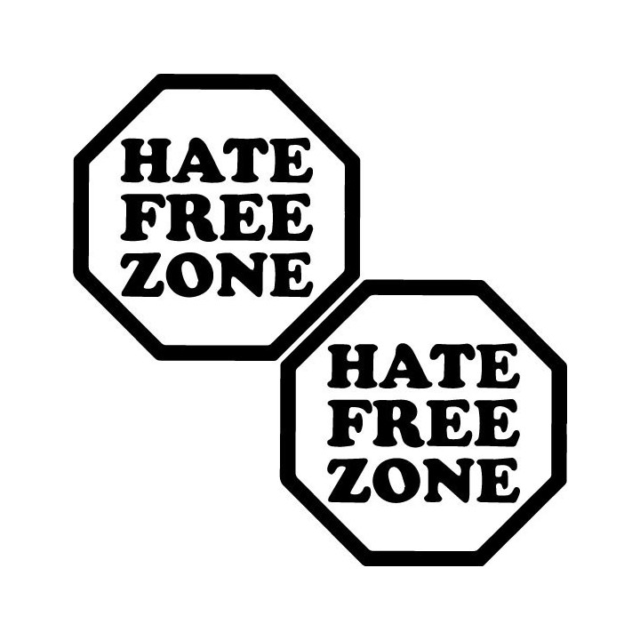 Hate Free Zone Stickers – Unity Anti-Hate Decals (2-Pack)