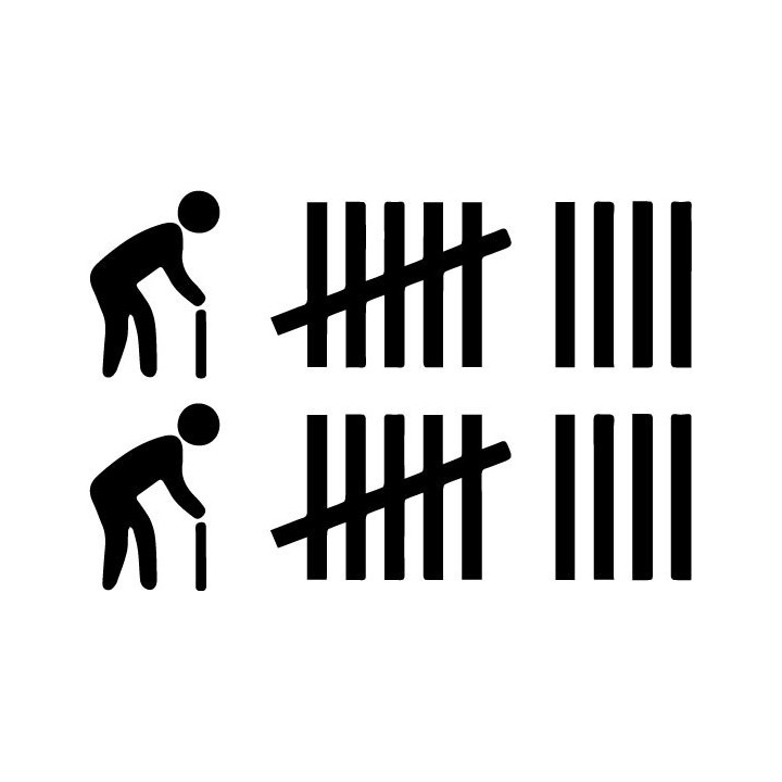 Elderly Tally Count Funny Stickers – Dark Humour Decals (2-Pack)