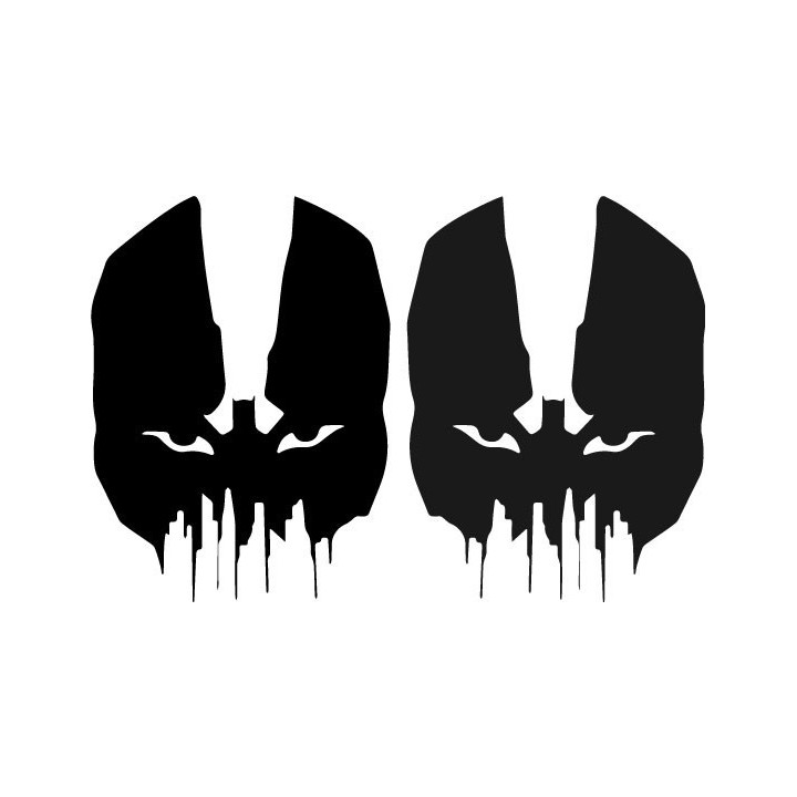 Bane Mask Stickers – DC Batman Gotham Decals (2-Pack)