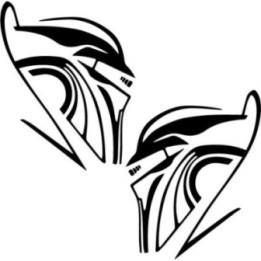 Battlestar Galactica Cylon Stickers – BSG Decals (2-Pack)