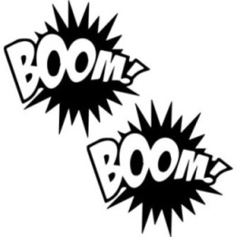 Boom Comic Book Stickers – Pop Art Explosion Decals (2-Pack)