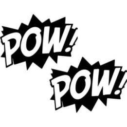 POW! Comic Book Stickers – Superhero Sound Effect (2-Pack)